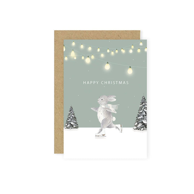 Skating Bunny Card