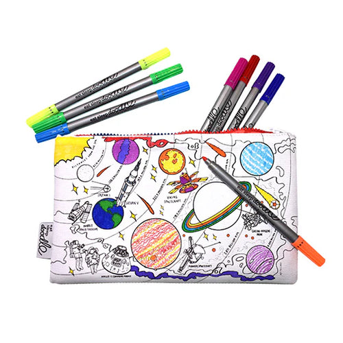 Space Explorer Colour In Pencil Case