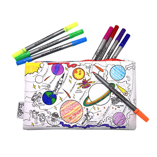 Space Explorer Colour In Pencil Case
