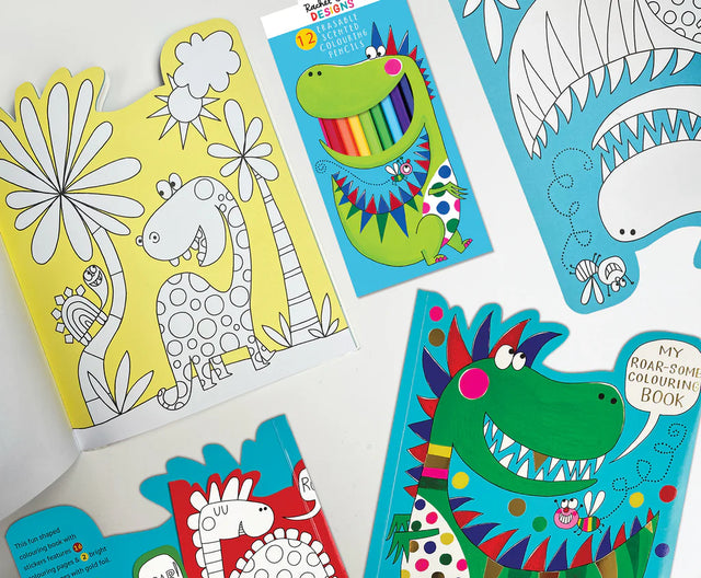 Dinosaur Colouring Book with Stickers