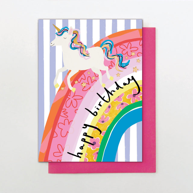 Unicorn Rainbow Birthday Card