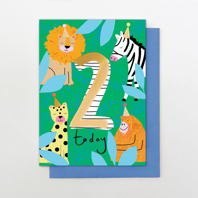 Age 2 Green Safari Card