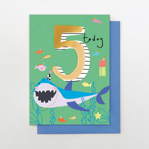 Age 5 Shark Card