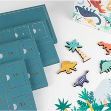 Load image into Gallery viewer, Dinosaur Wooden Advent Calendar