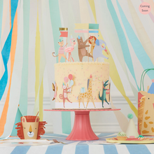 Load image into Gallery viewer, Animal Parade Cake Wrap &amp; Toppers