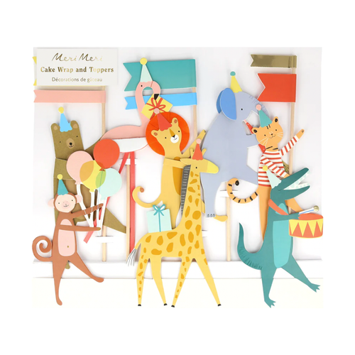 Animal Parade Cake Wrap & Toppers