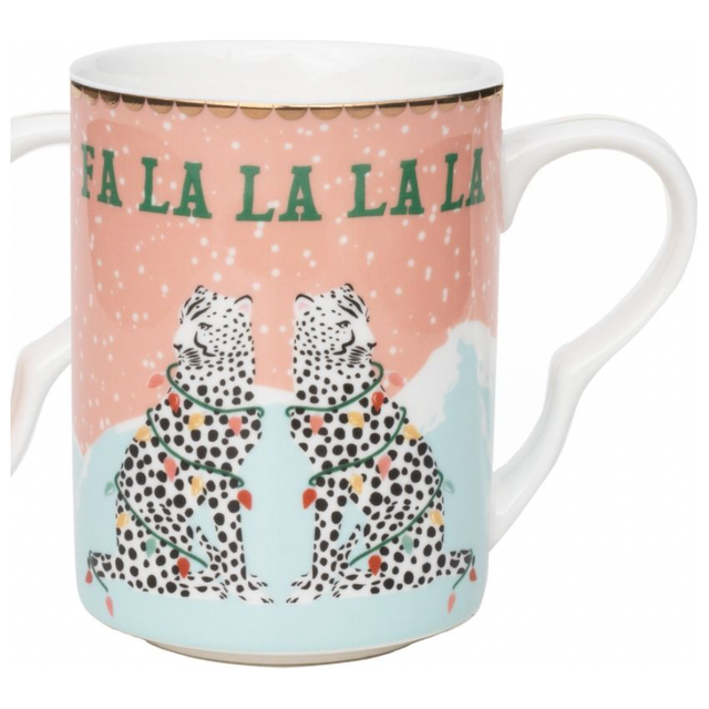 Snow Leopard Christmas Mug