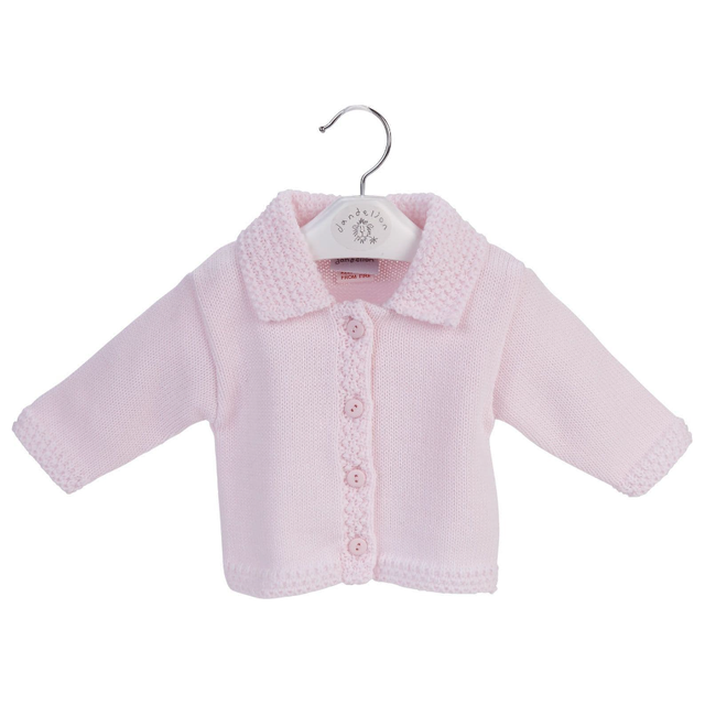 Pale Pink Collar Cardigan