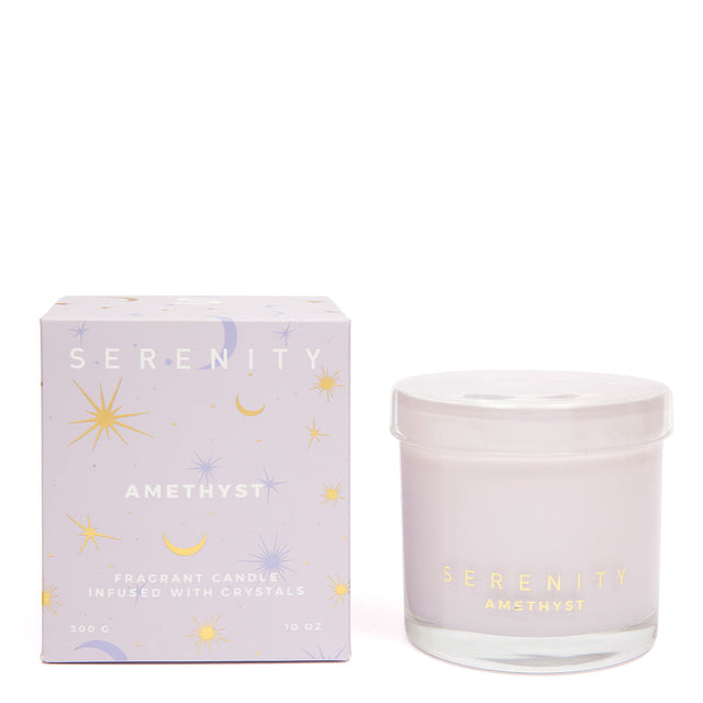 Crystal De-stress & Amethyst Candle