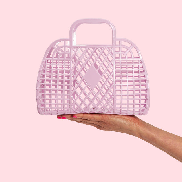 Lilac Small Retro Basket Jelly Bag