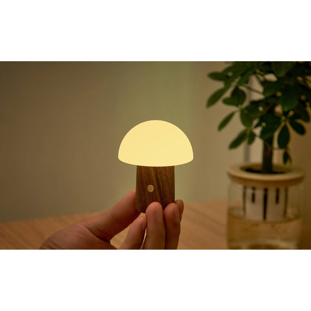 Super Mini Alice Mushroom Lamp: Walnut
