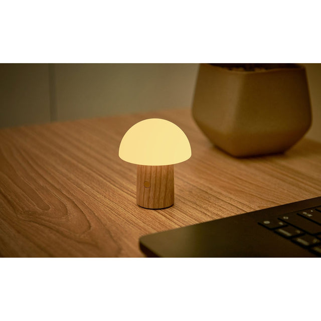 Super Mini Alice Mushroom Lamp: White Ash