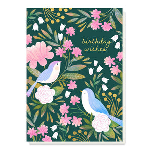 Bluebird Blossom Birthday Card
