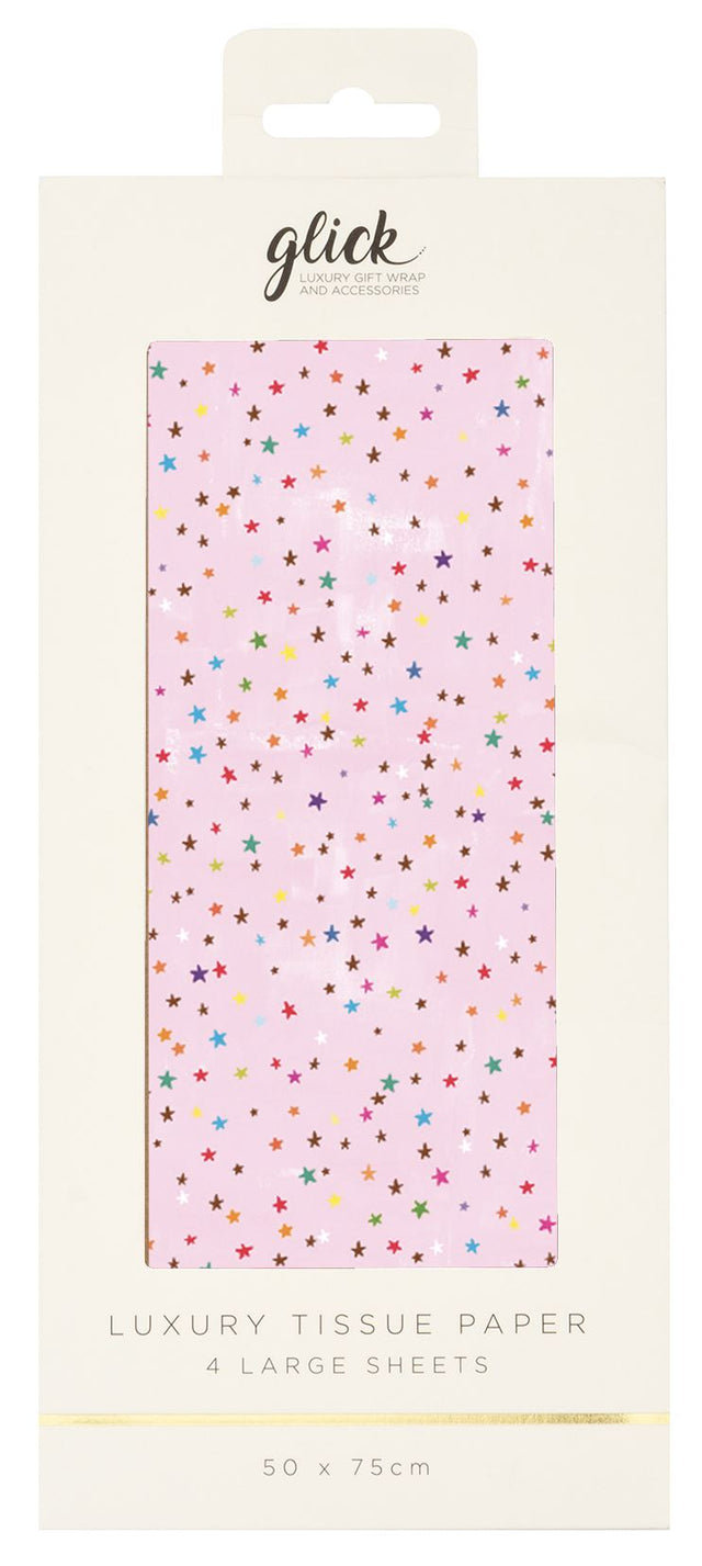 Pink Stars Tissue Paper