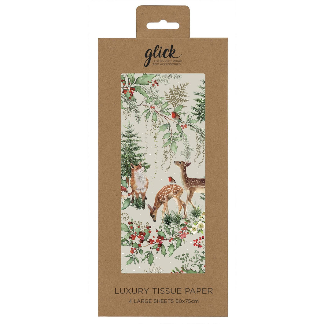 Christmas Woodland Tissue Paper