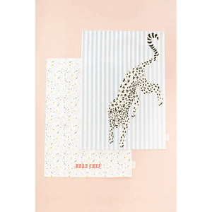 Set Of 2 Cheetah Tea Towels