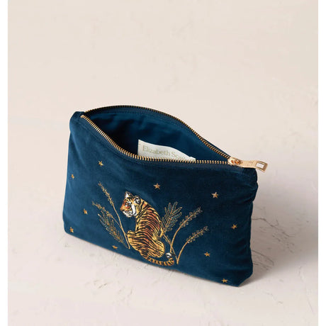 Tiger Ink Blue Velvet Mini Pouch