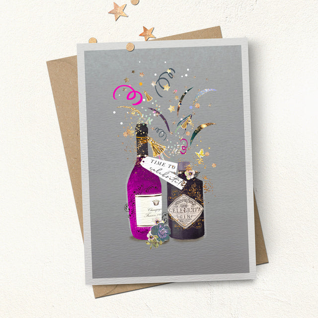 Time To Celebrate Bottle Card