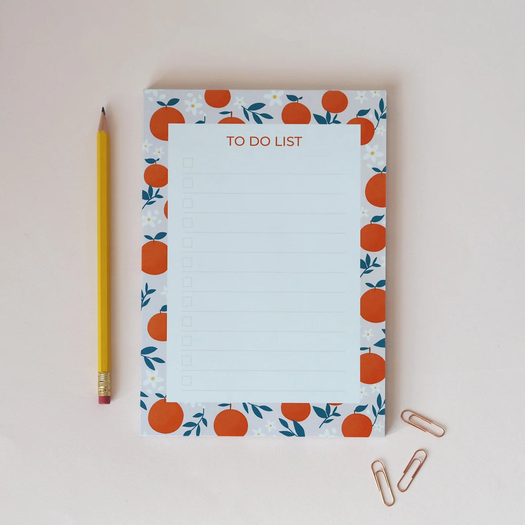 Orange To Do List Notepad
