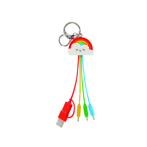 Rainbow 6-in-1 Keychain Charging Cable