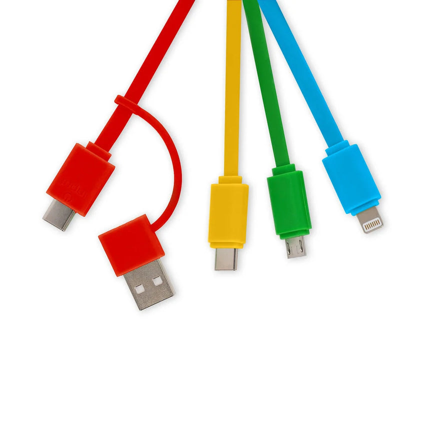 Rainbow 6-in-1 Keychain Charging Cable