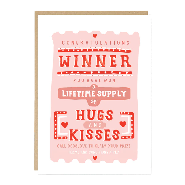 Kisses Winning Ticket Card