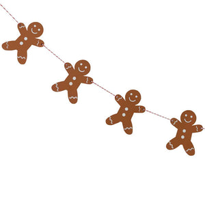 Gingerbread Man Wooden Garland