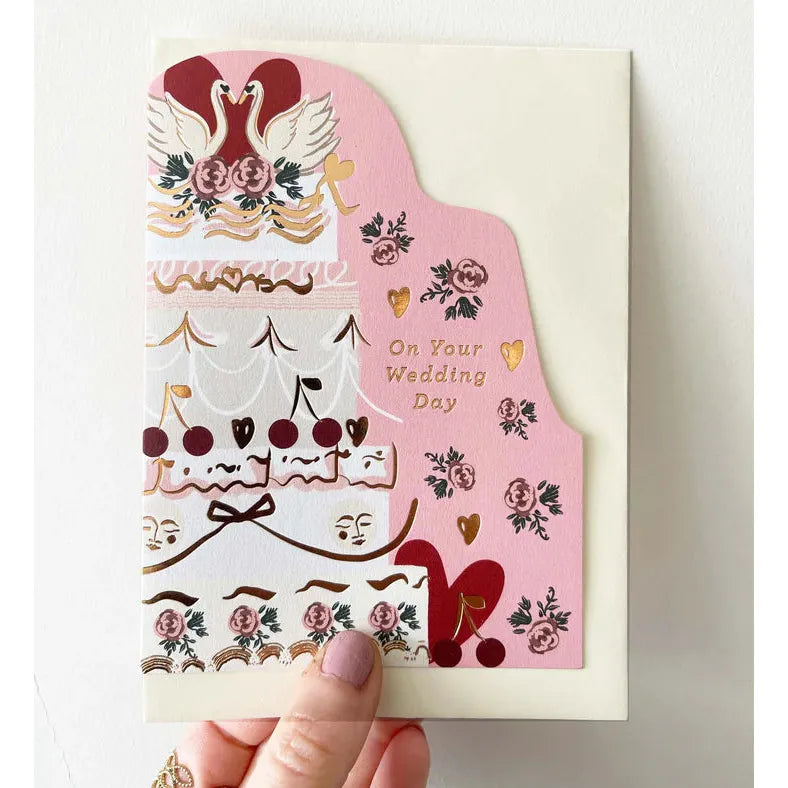 Vintage Wedding Cake Card