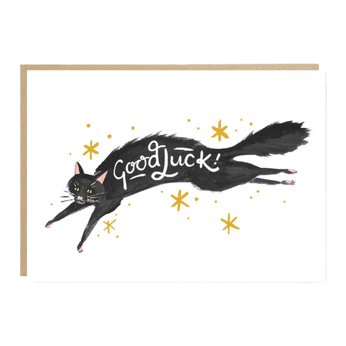 Good Luck Black Cat Card