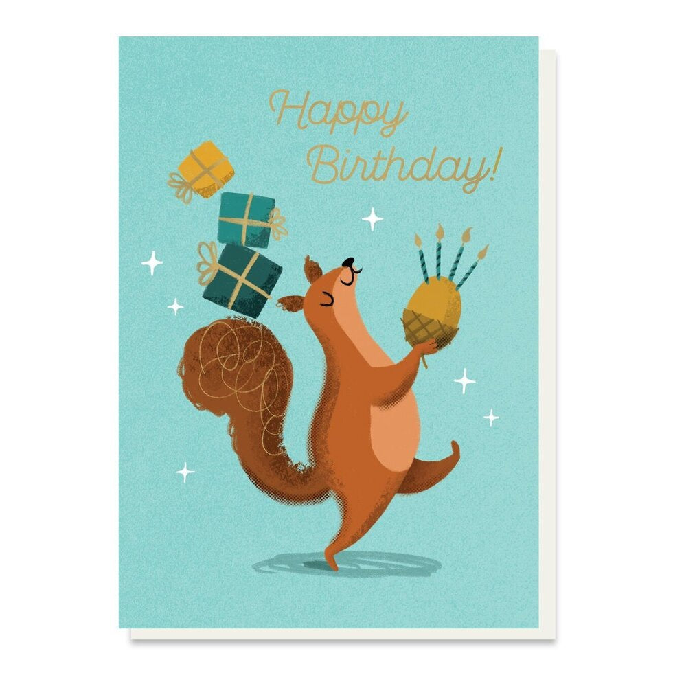 Nutty Squirrel Birthday Card