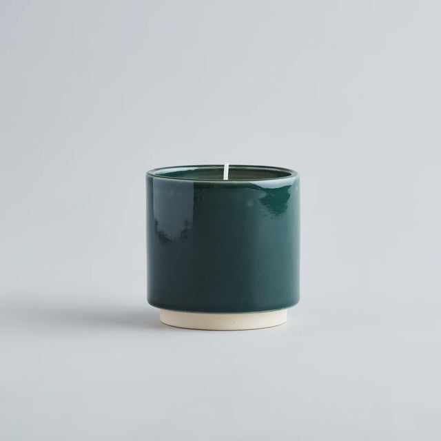 Winter Thyme Forest Green Pot Candle