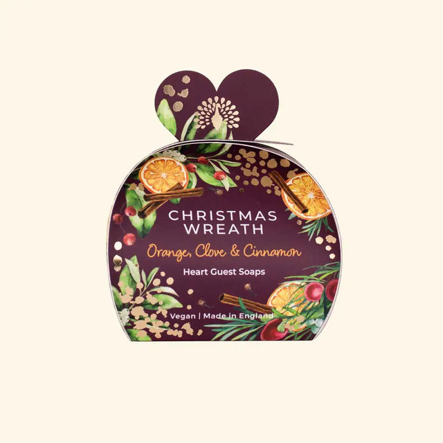 Christmas Wreath Mini Heart Soaps