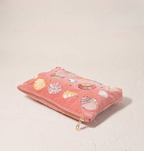 Load image into Gallery viewer, Seashell Coral Velvet Everyday Pouch