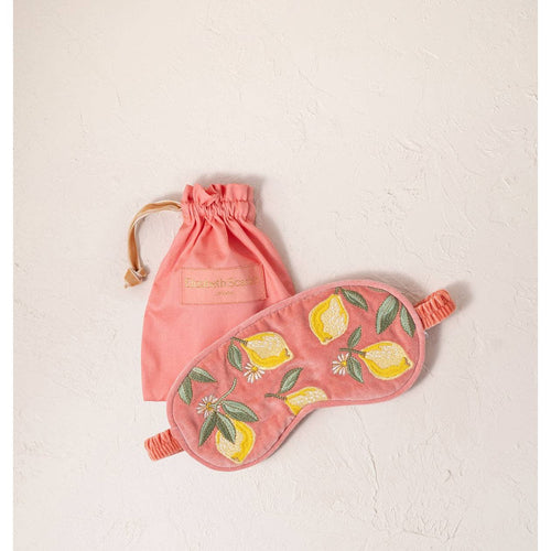 Lemon Blossom Coral Eye Mask