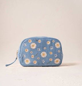 Daisy Dream Velvet Makeup Bag