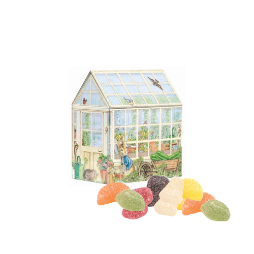 Peter Rabbit Greenhouse Tin With Fruit Jellies