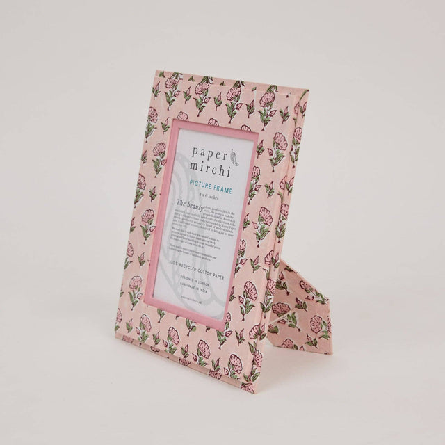 Ditsy Floral Blush Block Printed Picture Frame