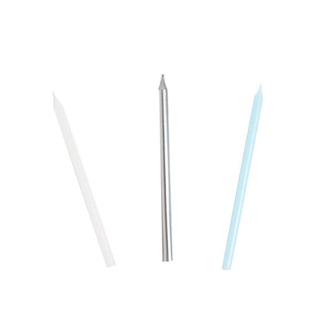 Blue & Silver Long Birthday Candles