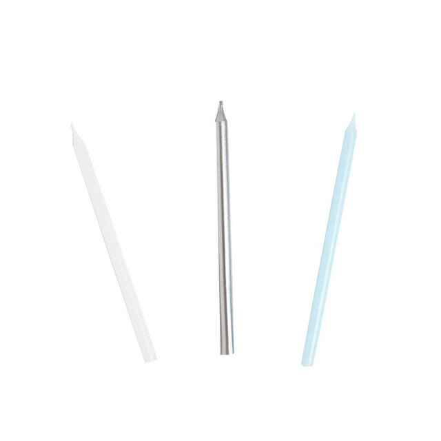 Blue & Silver Long Birthday Candles