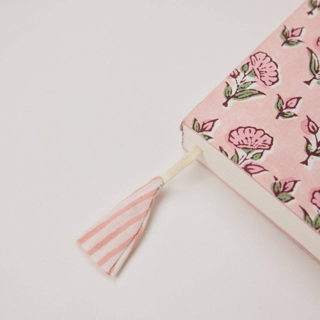 Ditsy Floral Blush Block Printed Notebook