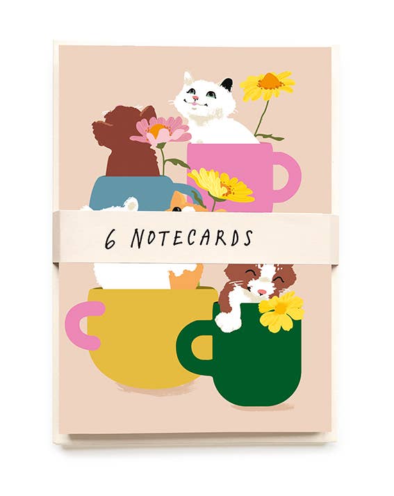 Cats In Mugs Notecards
