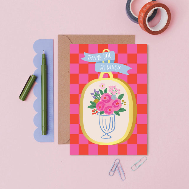 Floral Vase Thank You Card