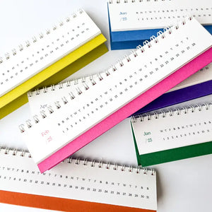 2025 Mini Pink Desk Calendar