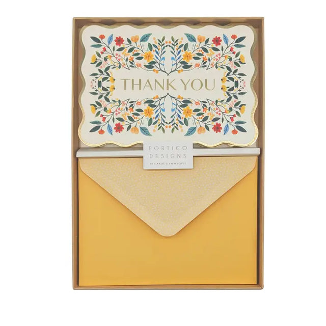 Thank You Floral Boxed Notecards
