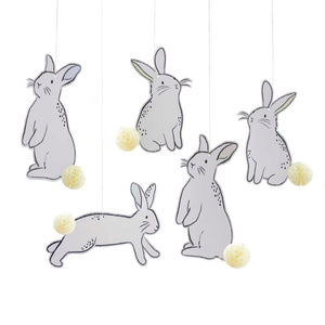 Easter Bunny Honeycomb Hanging Decorations
