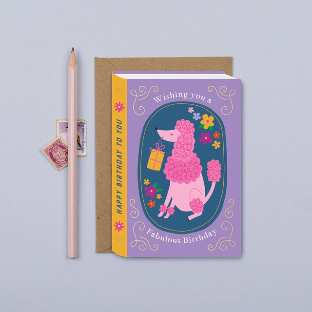 Fairytale Poodle Birthday Card