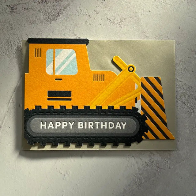 Digger Shaped Birthday Card