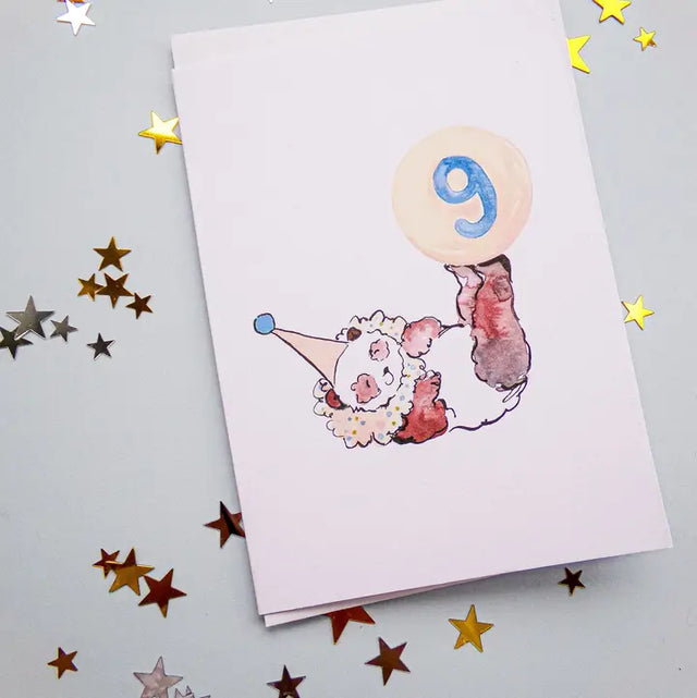 Age 9 Party Panda Card