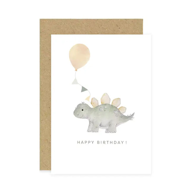Stegosaurus Birthday Card