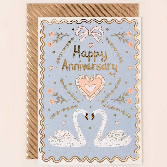 Swans Anniversary Card